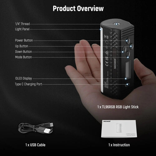 Neewer TL96 RGB Magnetic Handheld Light Stick