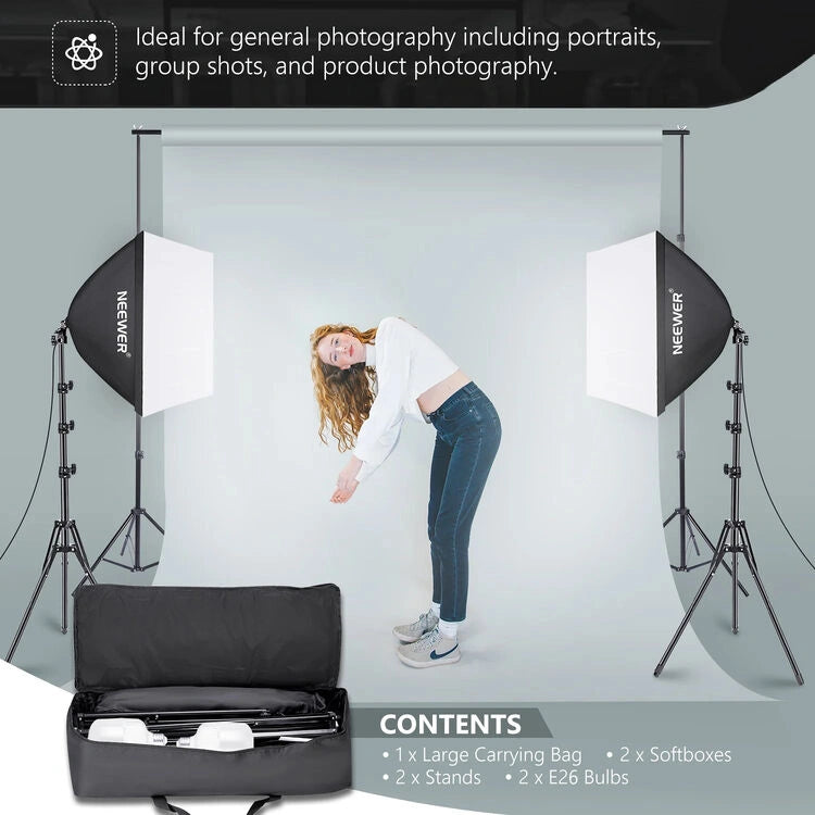 Neewer 700W Photography Softbox Lighting Kit