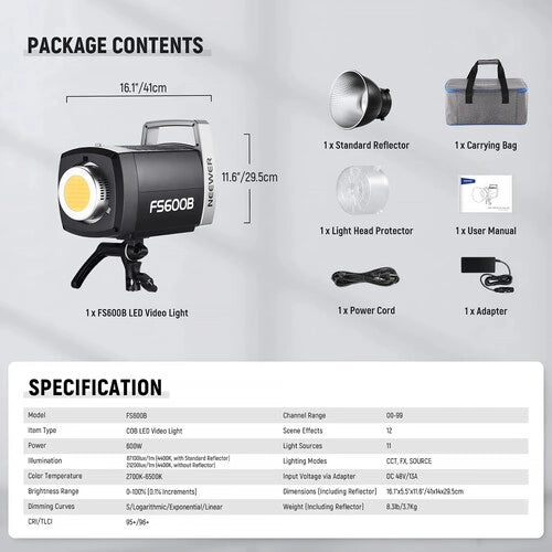 Neewer FS600B 600W Bi-Color LED Monolight