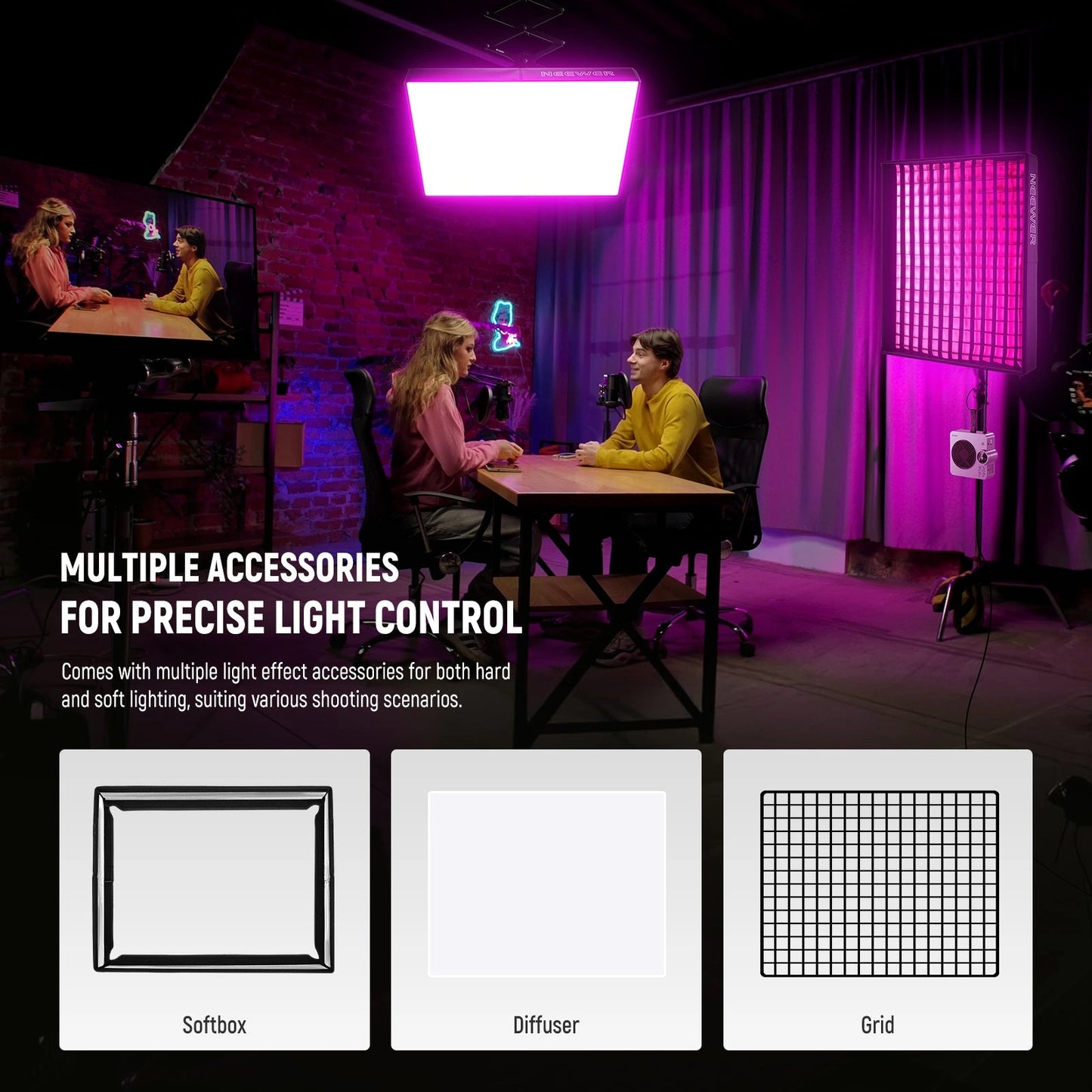 NEEWER AF200C Pro 200W Flexible RGB LED Video Light