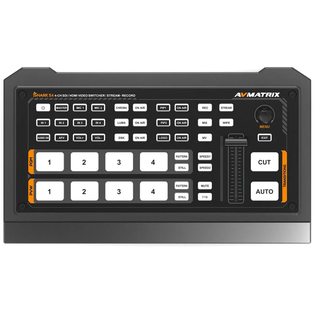 AVMATRIX Shark S4 4-Channel 3G-SDIHDMI Video Switcher