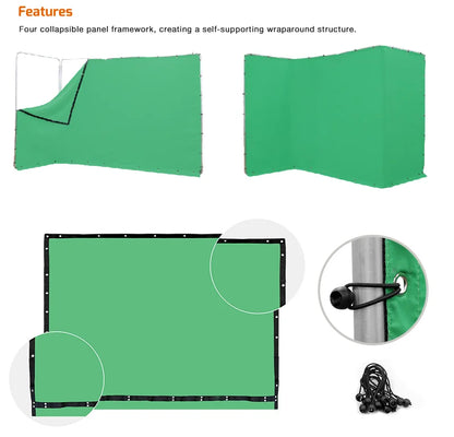 E-IMAGE MB42 Collapsible Background  Green 4.0×2.4m