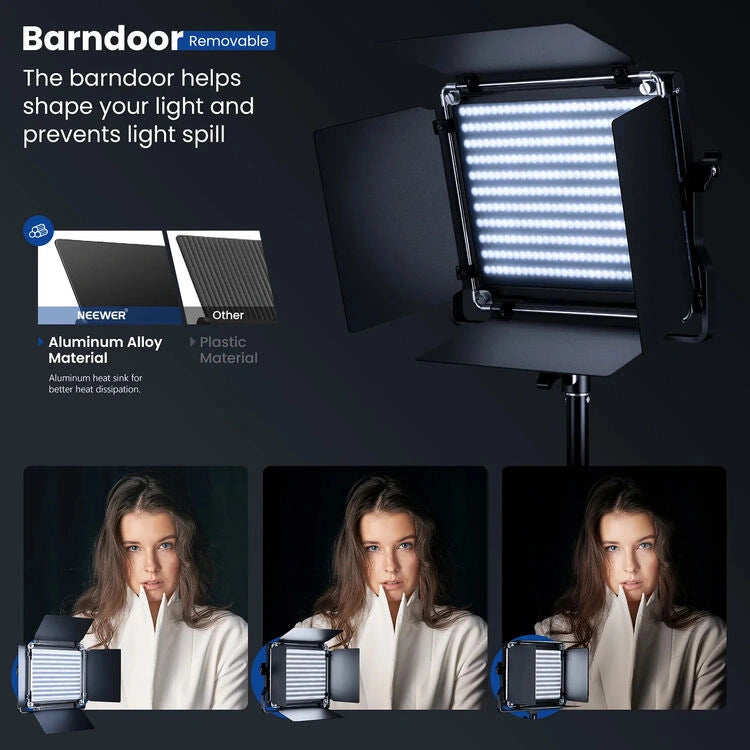 Neewer Bi-Color Video LED 2-Light Kit with Stands