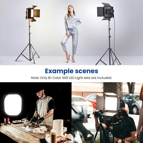 Neewer Bi-Color Video LED 2-Light Kit with Stands