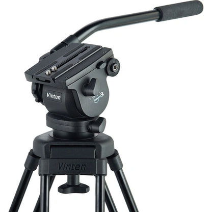 Vinten System Vision blue3 Head with Flowtech 75 Carbon Fiber Tripod, Mid-Level Spreader, and Rubber Feet