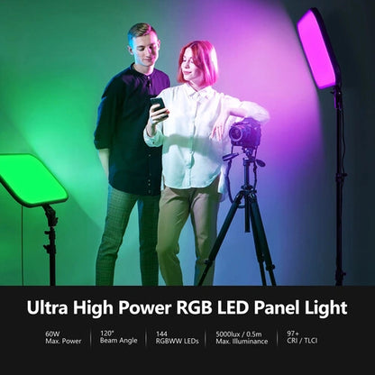 Neewer RGB168 LED Light Panel (Black, 2-Light Kit)