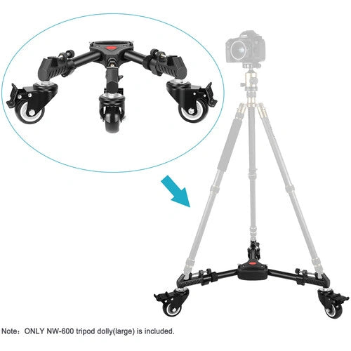 Neewer NW-600 Heavy-Duty Tripod Dolly (Large)