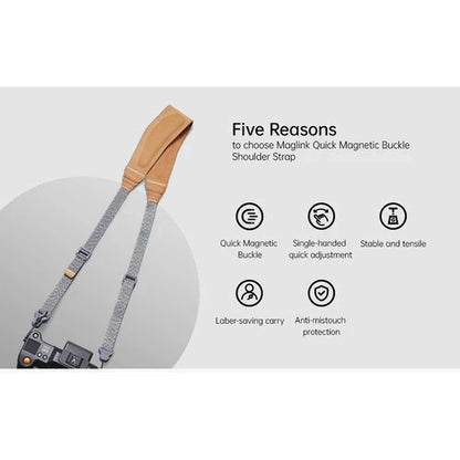 Falcam Maglink Quick Magnetic Buckle Shoulder Strap Pro (Gray, 39-57")
