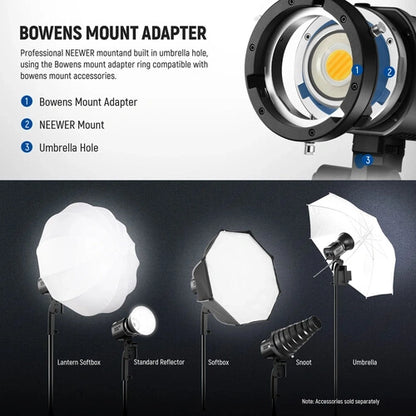 Neewer MS60B Bi-Color LED Monolight (Silver)