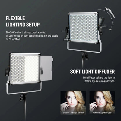 Neewer Upgraded 660 PRO II RGB LED Light Panel (2-Light Kit)