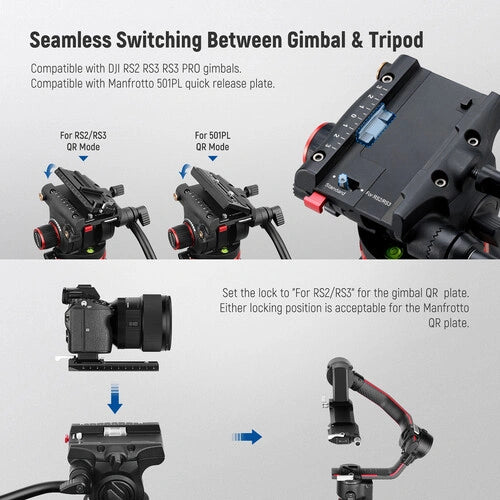 Neewer TP75 74" Pro Video Aluminum Tripod with Fluid Head