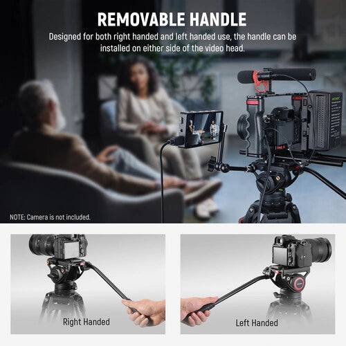 Neewer TP74 74" Pro Video Aluminum Tripod with Fluid Head