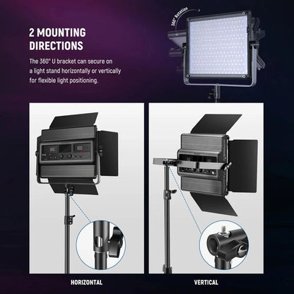 Neewer RGB1200 RGB LED Light Panel (2-Light Kit)