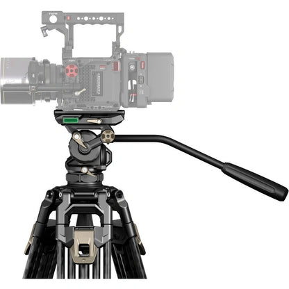 Tilta 75mm Cine Fluid Head with 2-Stage One-Touch Carbon Fiber Tripod System (17.6 lb Load, Space Gray)