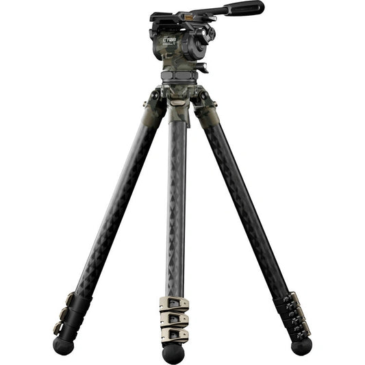 Tilta 75mm Cine Fluid Head with 3-Stage Carbon Fiber Tripod Legs (17.6 lb Load, Forest Camo)