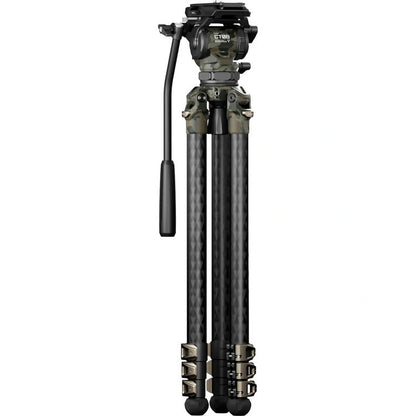 Tilta 75mm Cine Fluid Head with 3-Stage Carbon Fiber Tripod Legs (17.6 lb Load, Forest Camo)