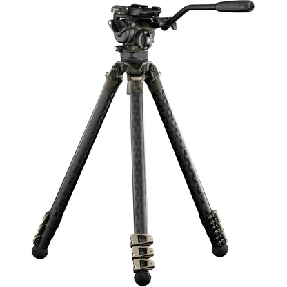Tilta 75mm Cine Fluid Head with 3-Stage Carbon Fiber Tripod Legs (17.6 lb Load, Forest Camo)