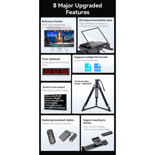 Desview DT22-MS HDMI/3G-SDI Teleprompter with 22" High-Bright Monitor