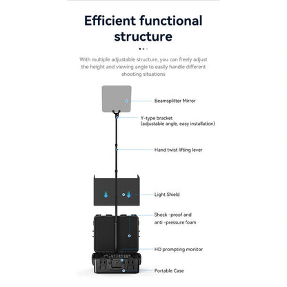 Desview TP300 Portable HDMI/SDI Teleprompter with High-Bright Monitor (19")