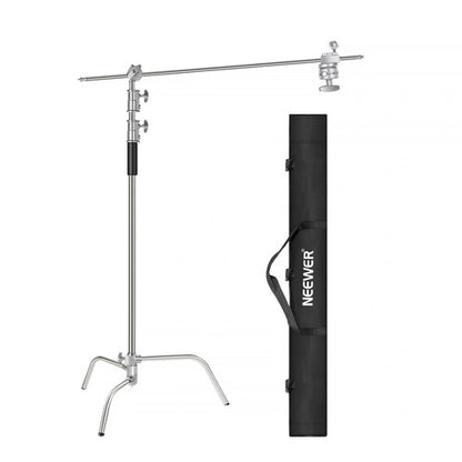 Neewer Stainless Steel C-Stand with Boom Arm & Carry Bag (10')