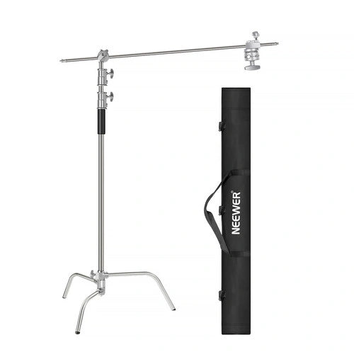 Neewer Stainless Steel C-Stand with Boom Arm & Carry Bag (10')