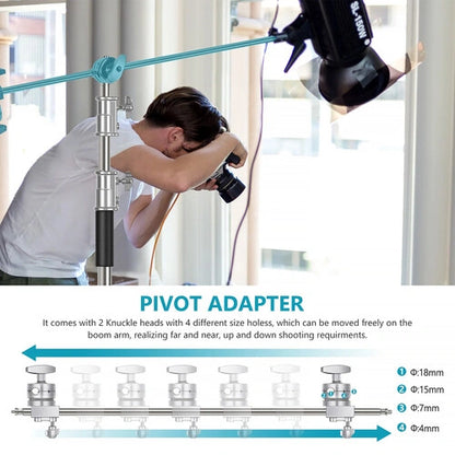 Neewer Stainless Steel C-Stand with Boom Arm & Carry Bag (10')