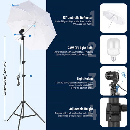 Neewer NK102 Studio Photography Light Kit