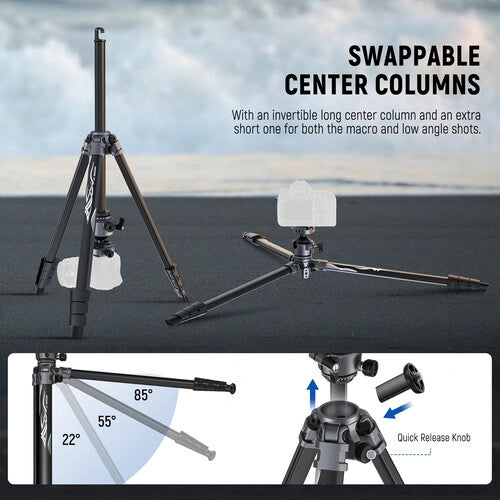 Neewer LT07 Aluminum Travel Tripod with Ball Head