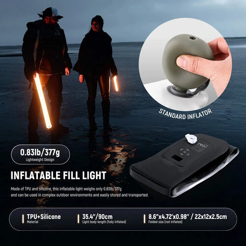 Neewer Basics GC30C Handheld Inflatable RGB LED Fill Light (35")