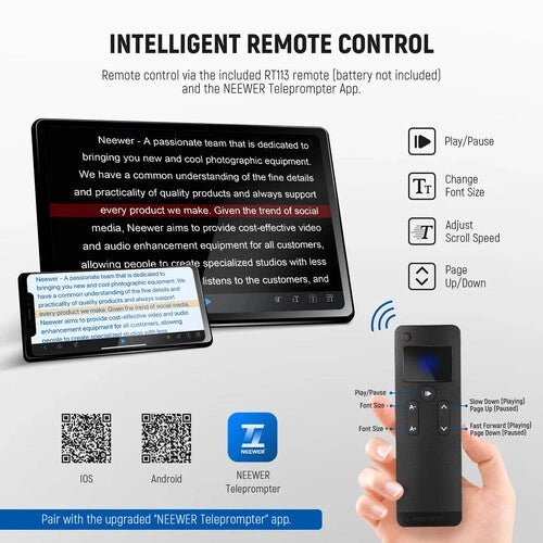 Neewer BASICS X12B Tablet Teleprompter