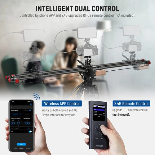 Neewer ER1-120 Motorized Wireless Carbon Fiber Camera Slider (47.2")