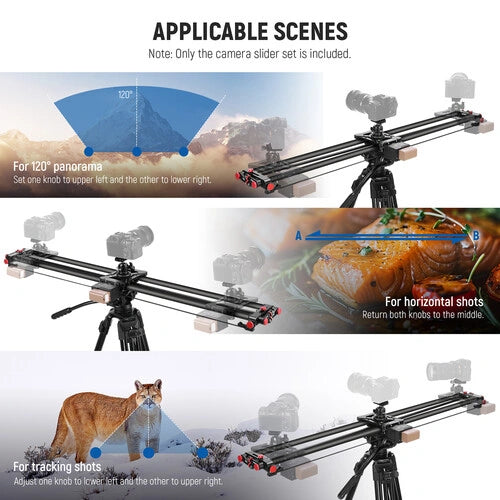 Neewer ER1-120 Motorized Wireless Carbon Fiber Camera Slider (47.2")
