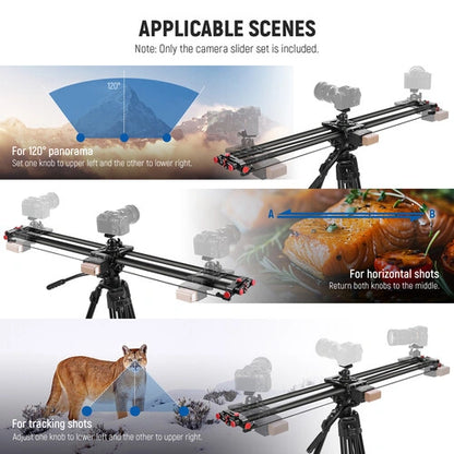 Neewer ER1-120 Motorized Wireless Carbon Fiber Camera Slider (47.2")