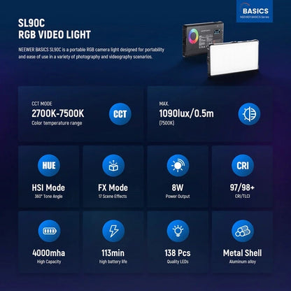 Neewer BASICS SL90C On-Camera RGB LED Light Panel