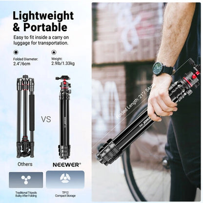 Neewer BASICS TP12 Aluminum Tripod with Ball Head (66.5")