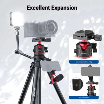 Neewer BASICS TP12 Aluminum Tripod with Ball Head (66.5")
