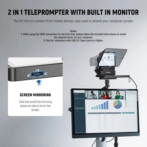 Neewer X11 Teleprompter with Built-In TM8 Monitor