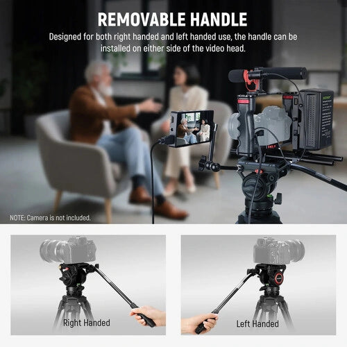 Neewer TP73 65" Aluminum Video Tripod with Fluid Head
