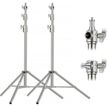 Neewer ST-280SS Stainless Steel Light Stand (2-Pack)