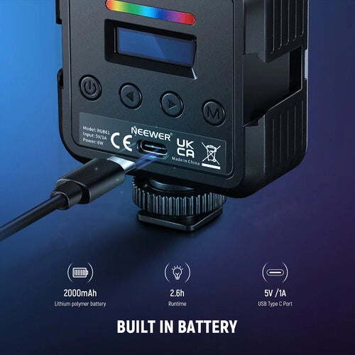 Neewer RGB61 Magnetic Cold Shoe RGB LED Video Light