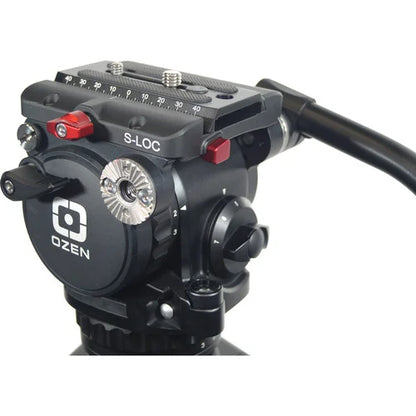 OZEN OZ-5CF2S Agile 5S S-Loc 75mm Fluid Head & 2-Stage Carbon Fiber Tripod System