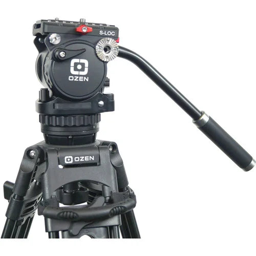 OZEN OZ-5CF2S Agile 5S S-Loc 75mm Fluid Head & 2-Stage Carbon Fiber Tripod System