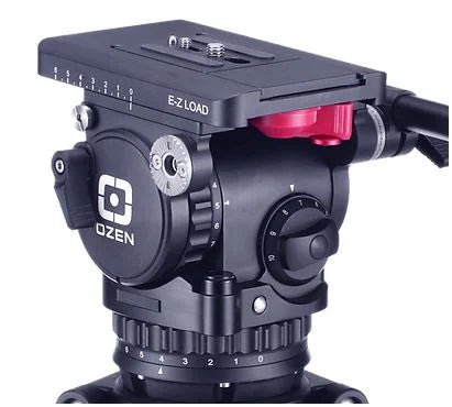 OZEN OZ-15EZ 100mm Carbon Fiber Tripod & Agile 15 Fluid Head System (EZ-Load)