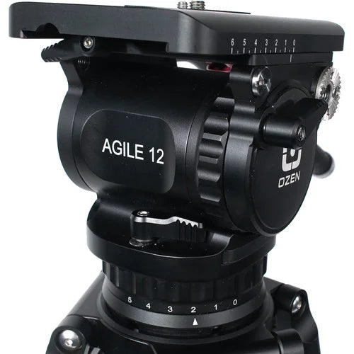OZEN 12CF2 100mm Carbon Fiber Tripod & Agile 12 Fluid Head System (E-Z-Load)