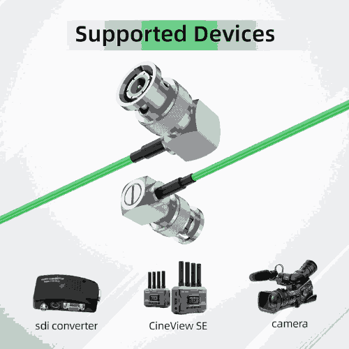 Accsoon XC-BNC-SDI-80-GR SDI Cable (80cm, Green) – High-Speed 3G/6G/12G SDI Video Transmission for Cameras, Monitors & Broadcast Gear