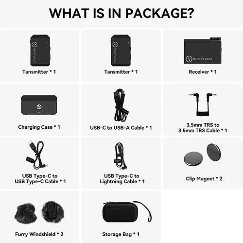 Hollyland LARK MAX Duo 2-Person Wireless Microphone System