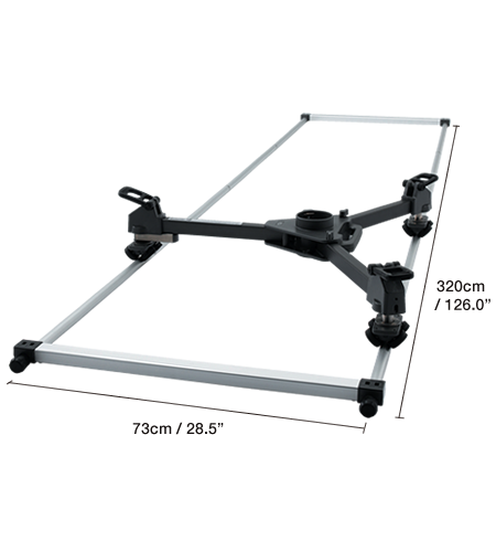 Libec TR-320 Track Rail System with Dolly and Transport Case - 3.2 m