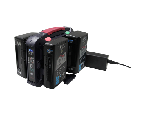 IDX System Technology VL-4X 4-Channel V-Mount Charger with Power Supply