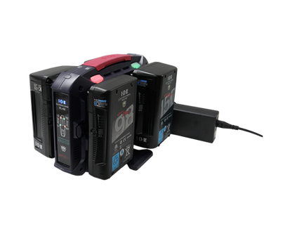 IDX System Technology VL-4X 4-Channel V-Mount Charger with Power Supply