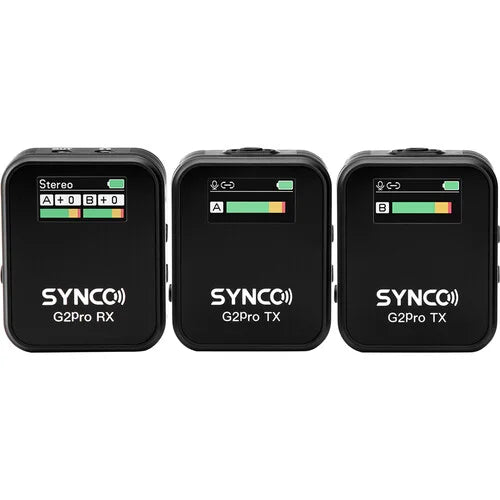 Synco WAir-G2-A2 PRO 2-Person Wireless Microphone System for Cameras and Smartphones (2.4 GHz)